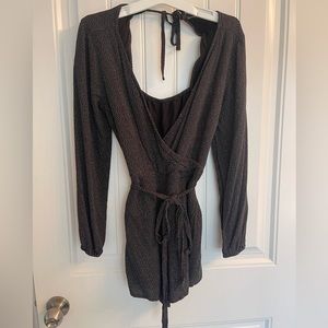 Abercrombie and Fitch Long Sleeve Polkadot Romper size Small